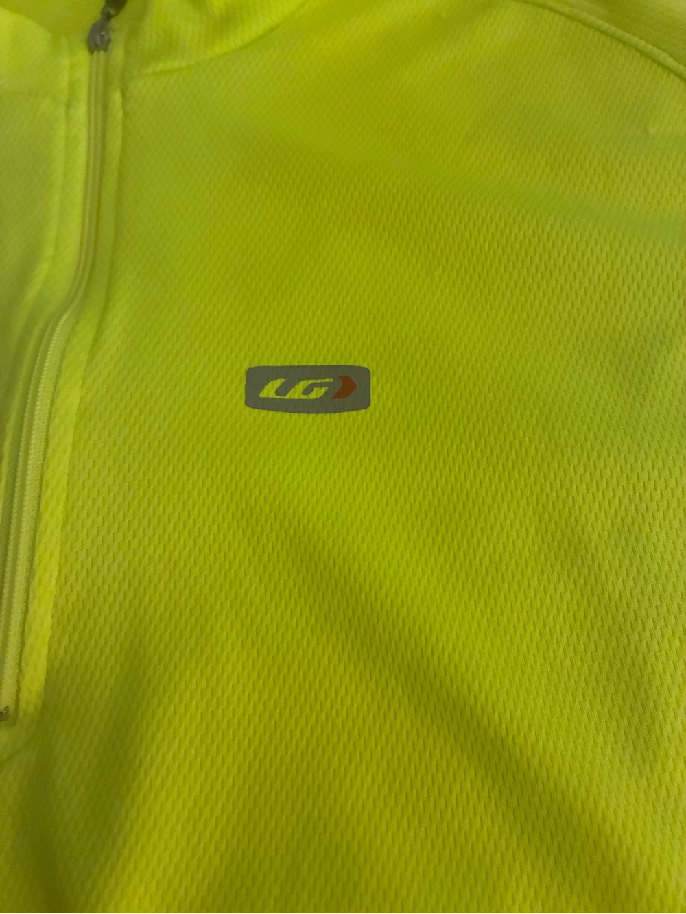 Louis Garneau High-Visibility Yellow Cycling Jersey lightweight mesh